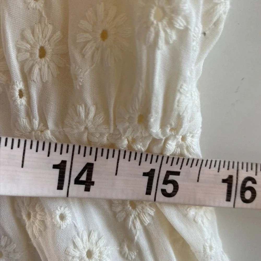 Madewell Eyelet Floral Tassel-Tie Dress 4 Milkmaid Prairie Romantic Cottagecore - Picture 12 of 13